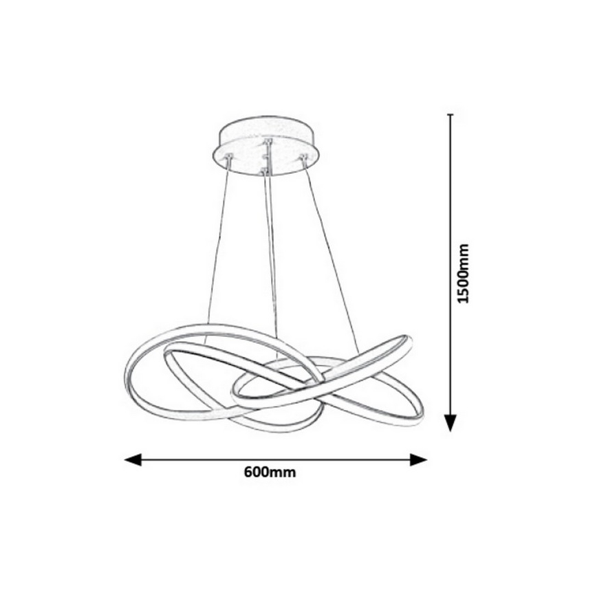 Rabalux - LED Lestenec na vrvici LED/40W/230V