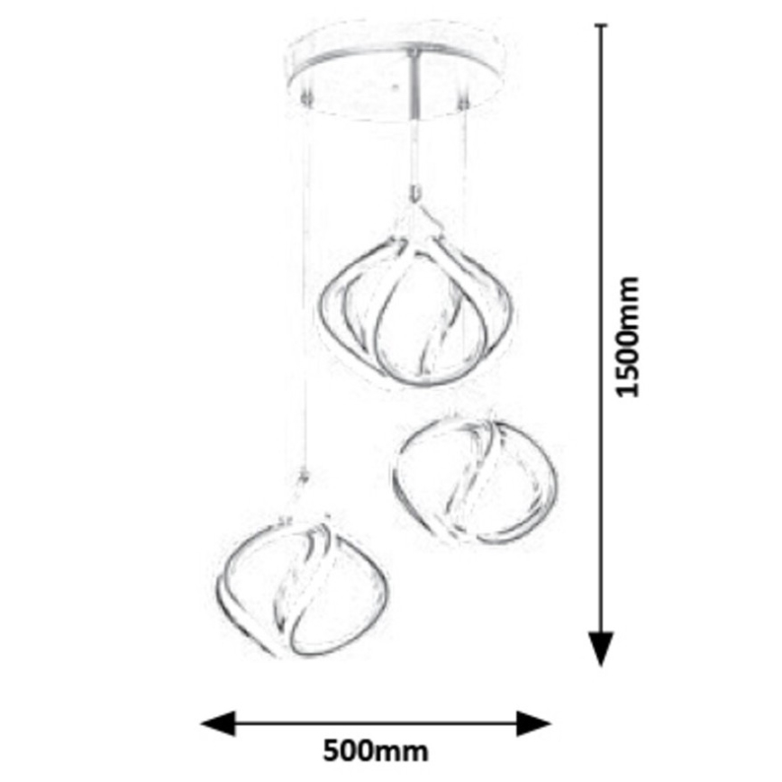 Rabalux - LED Lestenec na vrvici LED/50W/230V