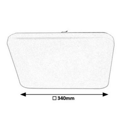 Rabalux - LED stropna svetilka z zatemnitvijo LED/16W/230V 34x34 cm + daljinski upravljalnik