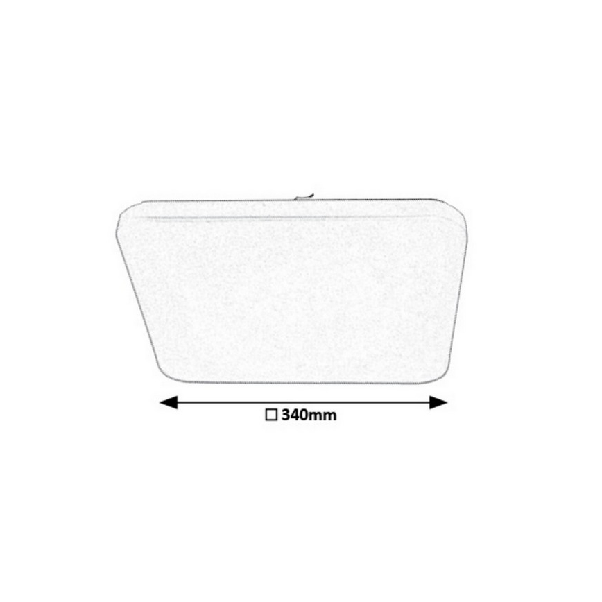 Rabalux - LED stropna svetilka z zatemnitvijo LED/16W/230V 34x34 cm + daljinski upravljalnik