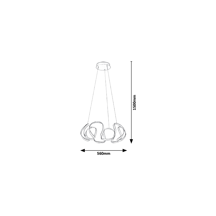 Rabalux - LED Lestenec na vrvici LED/38W/230V