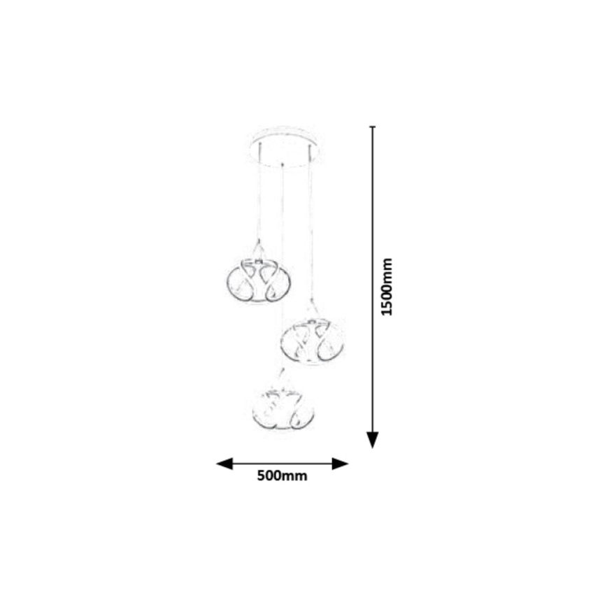 Rabalux - LED Lestenec na vrvici LED/50W/230V 3000K