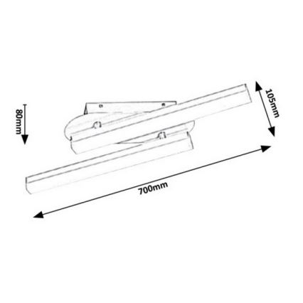 Rabalux - LED Kopalniška stenska svetilka LED/18W/230V IP44