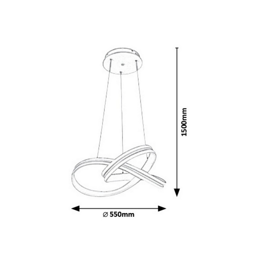 Rabalux - LED Lestenec na vrvici LED/60W/230V