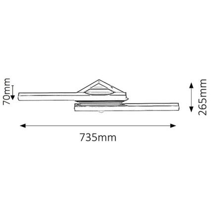 Rabalux - LED Stenska kopalniška svetilka 2xLED/12W IP44