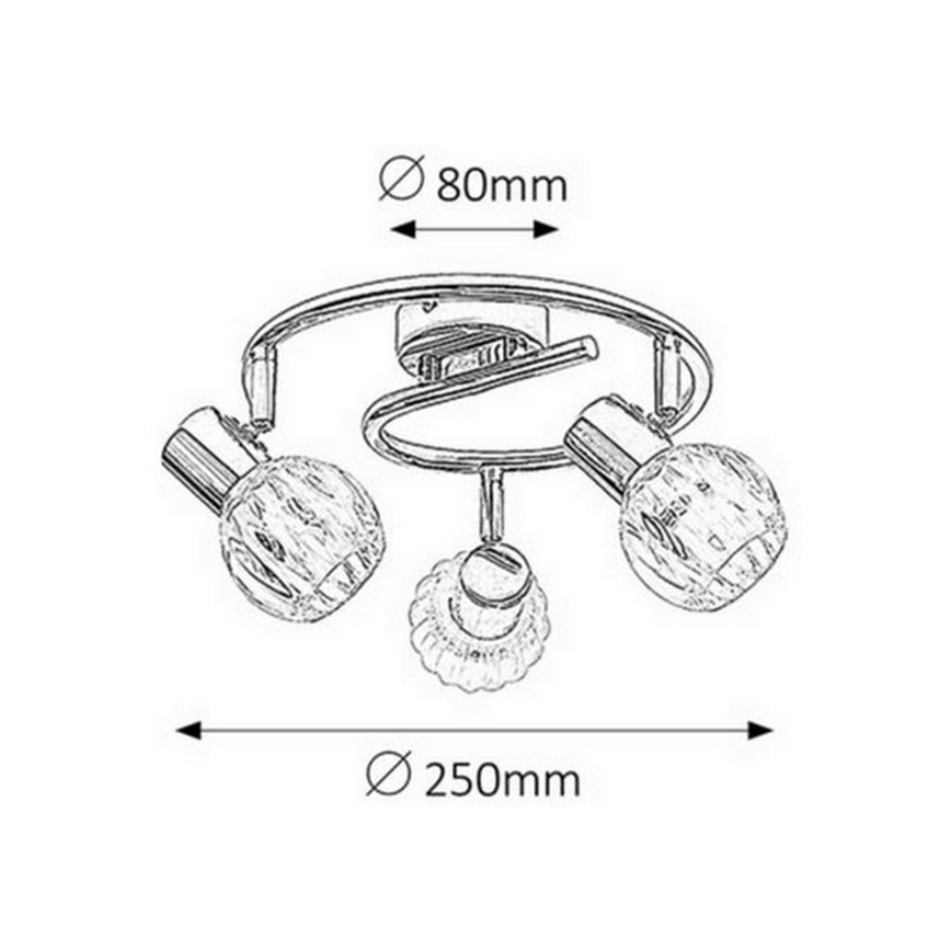 Rabalux 6093 - Reflektor LAUREN 3xE14/40W/230V