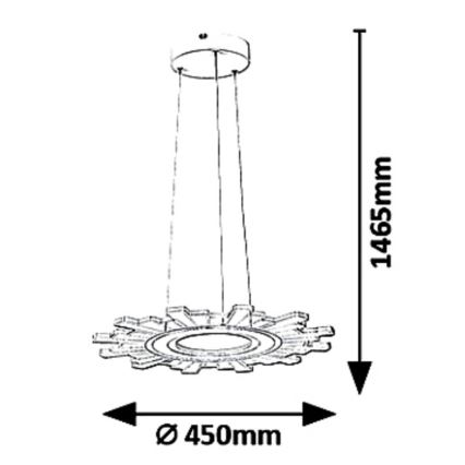 Rabalux 6210 - LED Lestenec na vrvici FELICITY LED/30W/230V