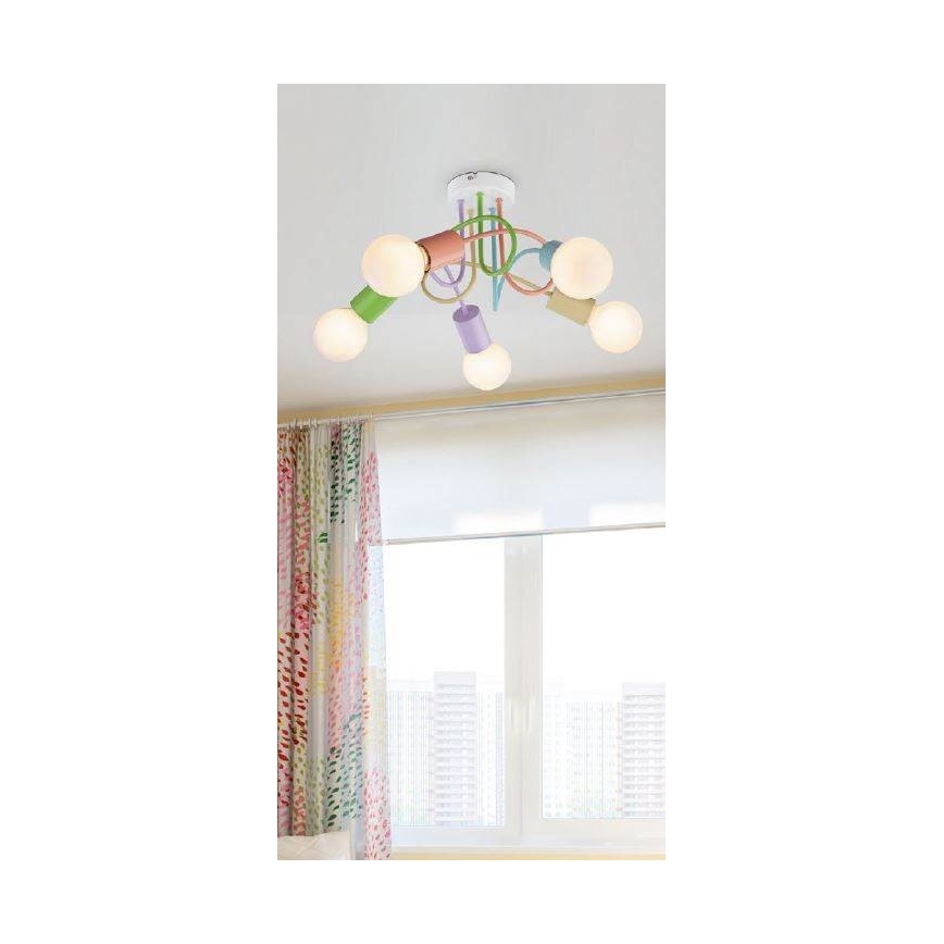 Rabalux 6340 - Nadgradni lestenec LINETT 5xE27/40W/230V