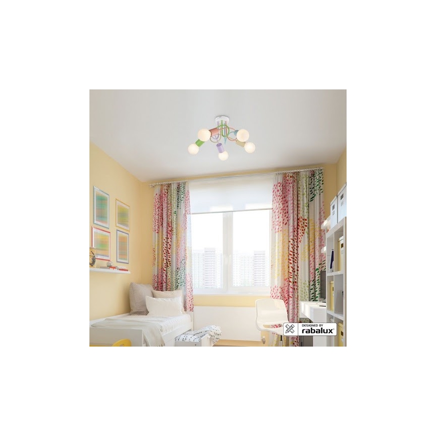 Rabalux 6340 - Nadgradni lestenec LINETT 5xE27/40W/230V
