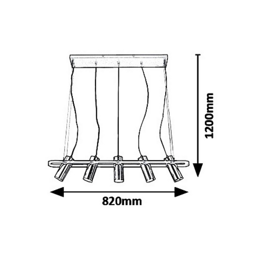 Rabalux 6430 - LED Lestenec na vrvici RAVEN LED/25W/230V