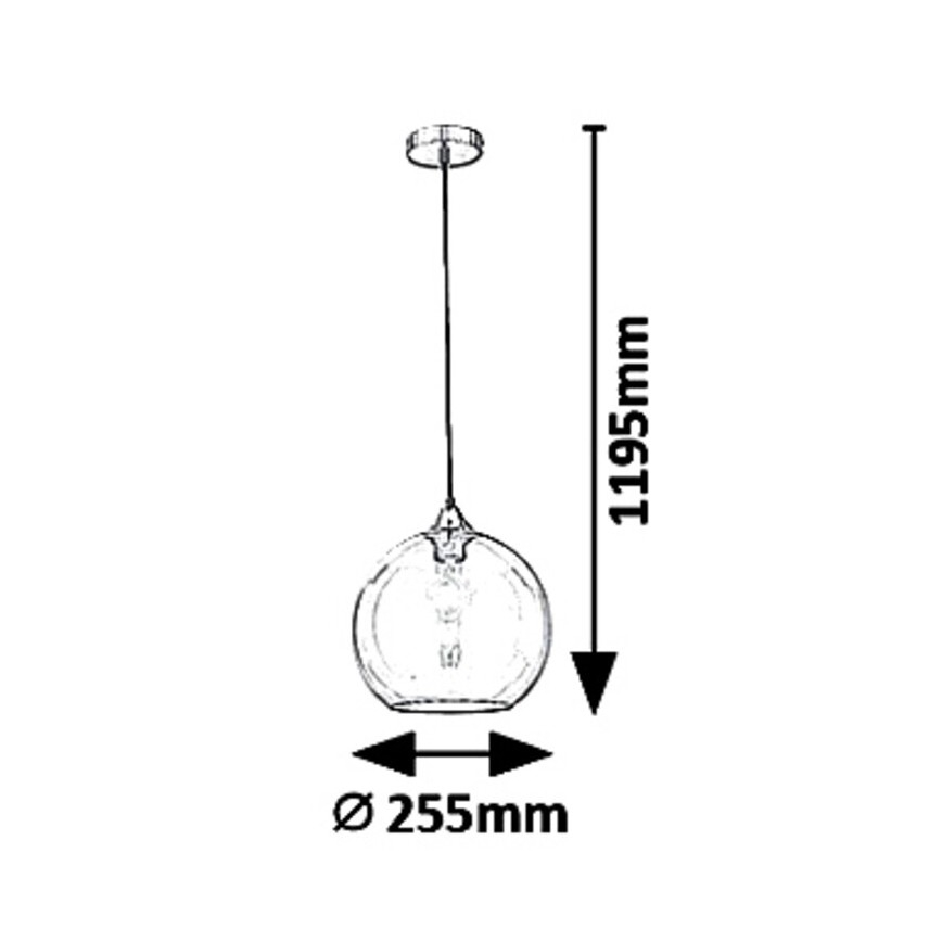 Rabalux 6438 - Lestenec na vrvici TANESHA 1xE27/40W/230V