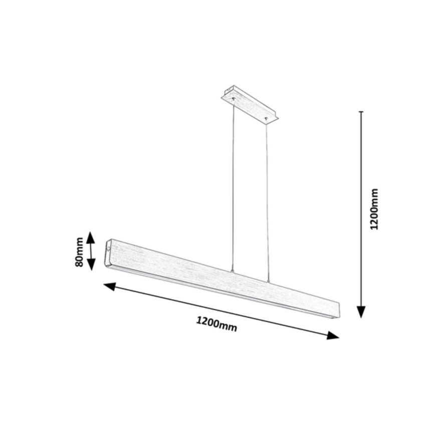 Rabalux - LED Zatemnitveni lestenec na vrvici LED/24W/230V 2700/4000/6500K 120 cm