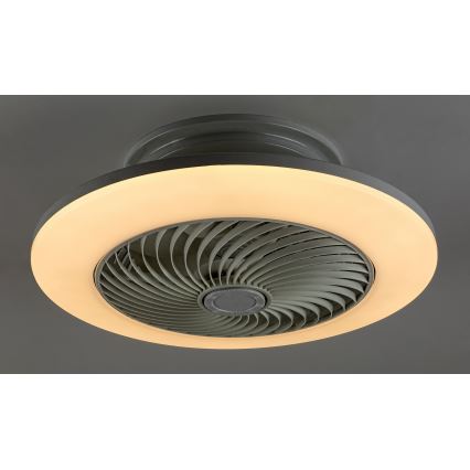 Rabalux - LED Zatemnitvena stropna svetilka z ventilatorjem DALFON LED/36W/23 3000-6000K + Daljinski upravljalnik