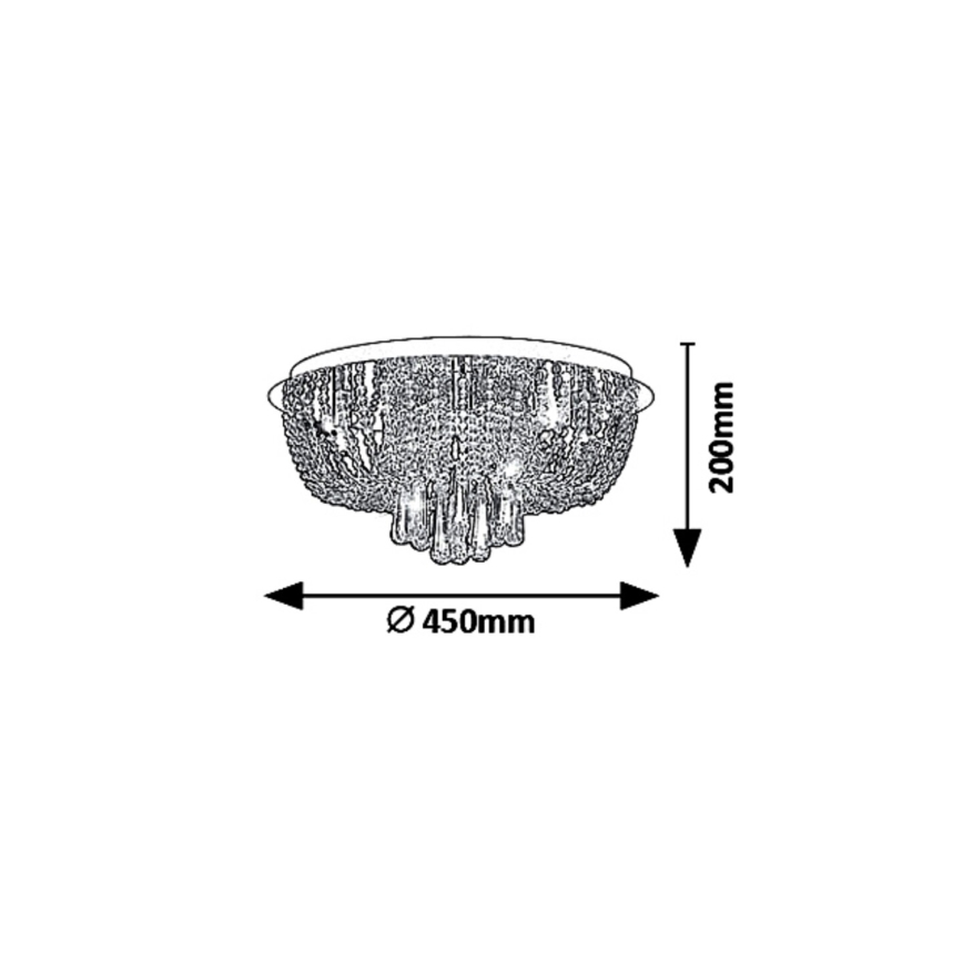 Rabalux - Stropna svetilka LARISHA 6xG9/40W/230V, premer 45 cm