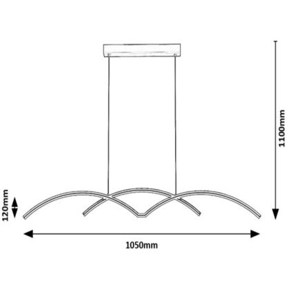 Rabalux - LED Lestenec na vrvici LED/40W/230V