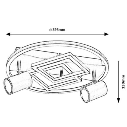 Rabalux  - LED Stropni reflektor 5xLED/40W/230V