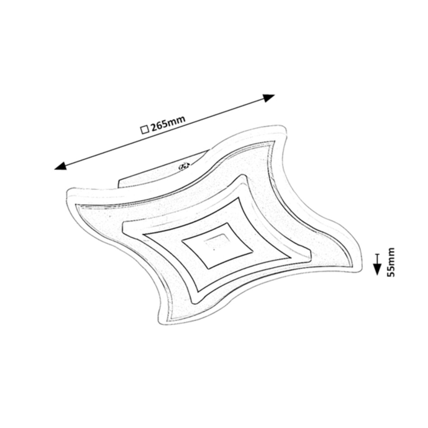 Rabalux - LED stropna svetilka LED/20W/230V 3000/4000/6000K 26,5x26,5 cm