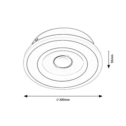 Rabalux - LED stropna svetilka LED/20W/230V 3000/4000/6000K, premer 20 cm