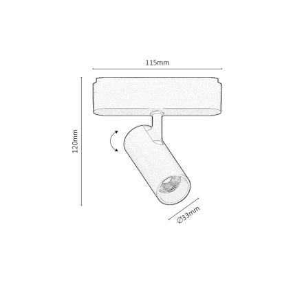 Rabalux - LED Reflektor za 1-fazni tračni sistem LED/6W/230V 4000K črna