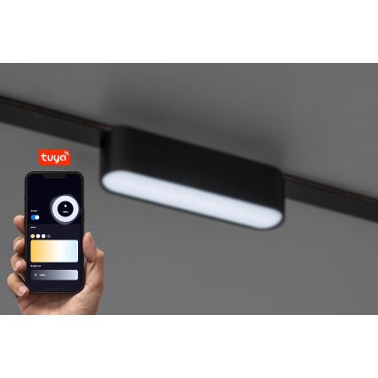 Rabalux - LED Zatemnitvena stropna svetilka za 1-fazni tračni sistem LED/6W/24V 2700-5500K Wi-Fi Tuya 11,5 cm črna