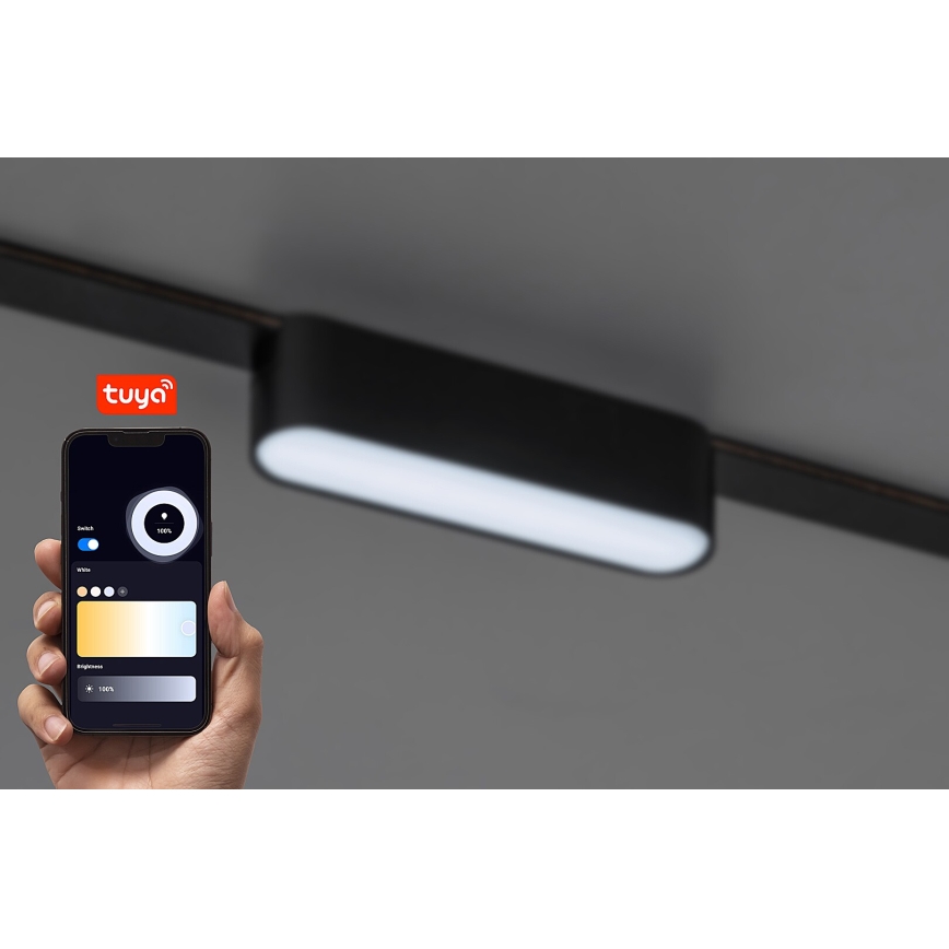 Rabalux - LED Zatemnitvena stropna svetilka za 1-fazni tračni sistem LED/6W/24V 2700-5500K Wi-Fi Tuya 11,5 cm črna