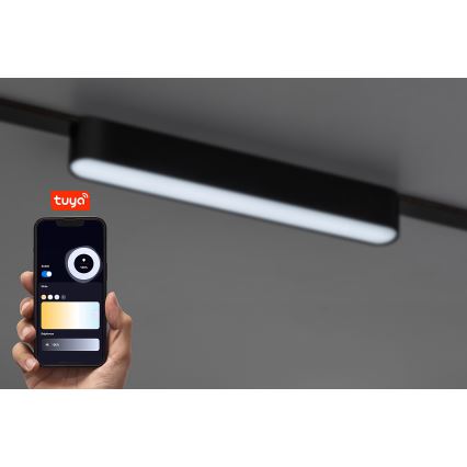 Rabalux - LED Zatemnitvena stropna svetilka za 1-fazni tračni sistem LED/12W/24V 2700-5500K Wi-Fi Tuya 22 cm črna