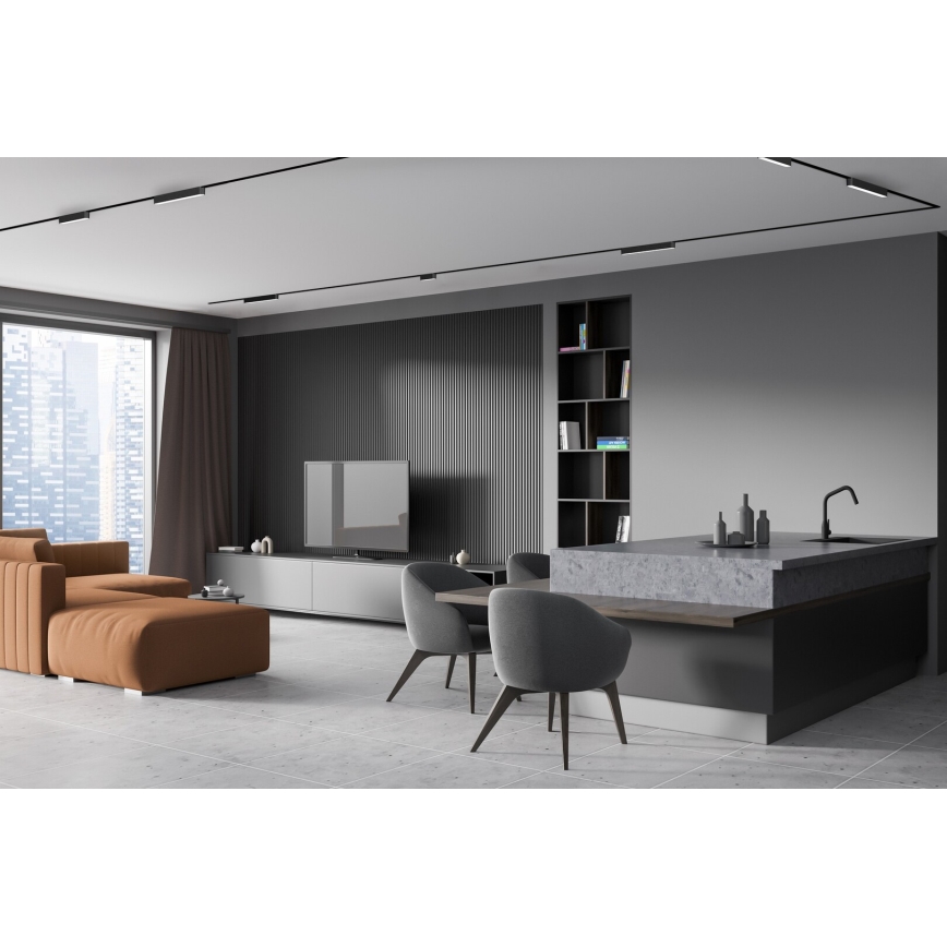 Rabalux - LED Zatemnitvena stropna svetilka za 1-fazni tračni sistem LED/16W/24V 2700-5500K Wi-Fi Tuya 33 cm črna