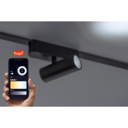 Rabalux - LED Zatemnitveni reflektor za 1-fazni tračni sistem LED/5W/24V 2700-5500K Wi-Fi Tuya črna