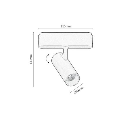 Rabalux - LED Zatemnitveni reflektor za 1-fazni tračni sistem LED/9W/24V 2700-5500K Wi-Fi Tuya črna