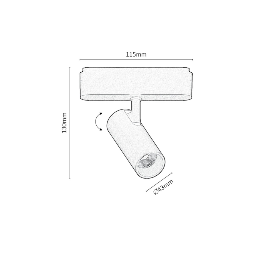 Rabalux - LED Zatemnitveni reflektor za 1-fazni tračni sistem LED/9W/24V 2700-5500K Wi-Fi Tuya črna