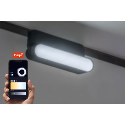 Rabalux - LED Zatemnitvena stropna svetilka za 1-fazni tračni sistem LED/4W/24V 2700-5500K Wi-Fi Tuya 11,5 cm črna
