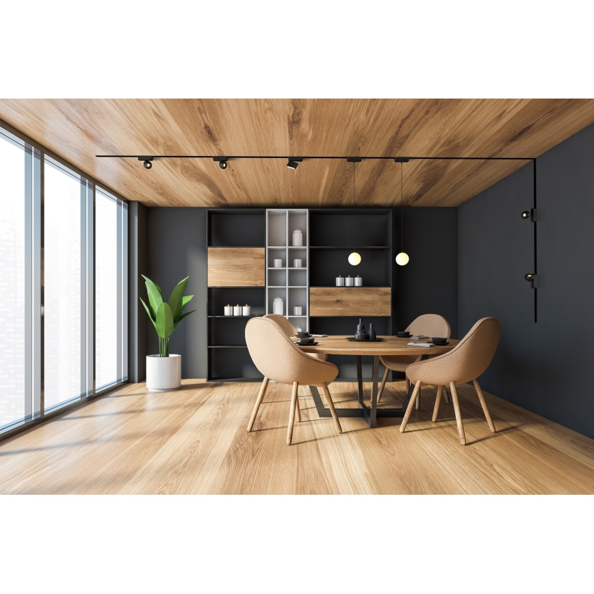 Rabalux - LED Zatemnitvena stropna svetilka za 1-fazni tračni sistem LED/13W/24V 2700-5500K Wi-Fi Tuya 33 cm črna