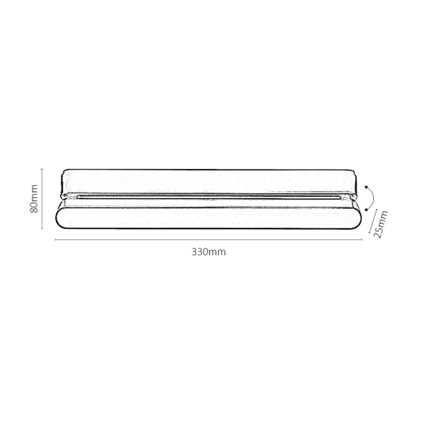 Rabalux - LED Zatemnitvena stropna svetilka za 1-fazni tračni sistem LED/13W/24V 2700-5500K Wi-Fi Tuya 33 cm črna