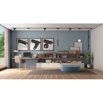 Rabalux - LED Zatemnitveni lestenec na vrvici za 1-fazni tračni sistem LED/5W/24V 2700-5500K Wi-Fi Tuya črna