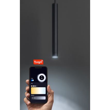 Rabalux - LED Zatemnitveni lestenec na vrvici za 1-fazni tračni sistem LED/5W/24V 2700-5500K Wi-Fi Tuya črna