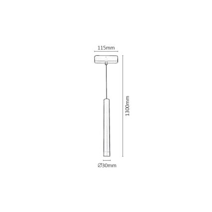 Rabalux - LED Zatemnitveni lestenec na vrvici za 1-fazni tračni sistem LED/5W/24V 2700-5500K Wi-Fi Tuya črna