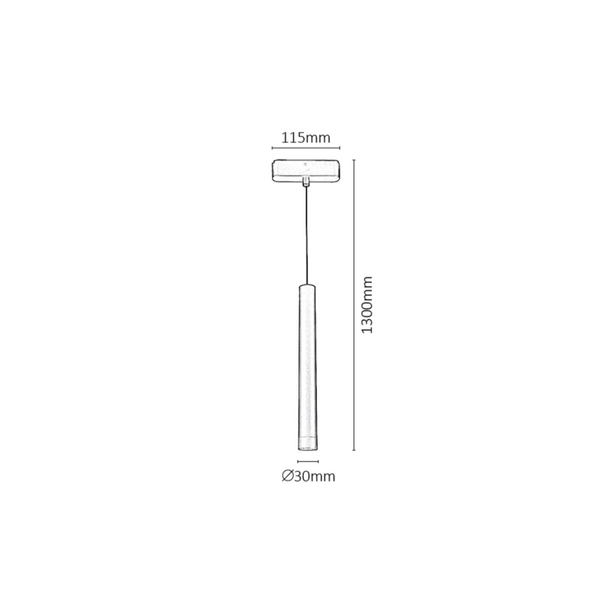 Rabalux - LED Zatemnitveni lestenec na vrvici za 1-fazni tračni sistem LED/5W/24V 2700-5500K Wi-Fi Tuya črna