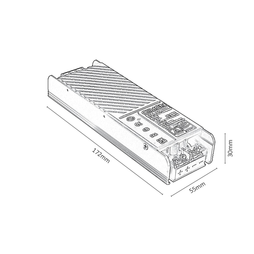 Rabalux - Vgradni power dovod za svetila in tračni sistem 100W/230V