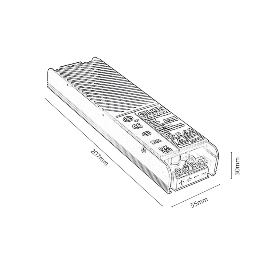 Rabalux - Vgradni napajalnik za luči za tračni sistem 200W/24V