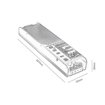 Rabalux - Vgradni power dovod za svetila in tračni sistem 200W/230V