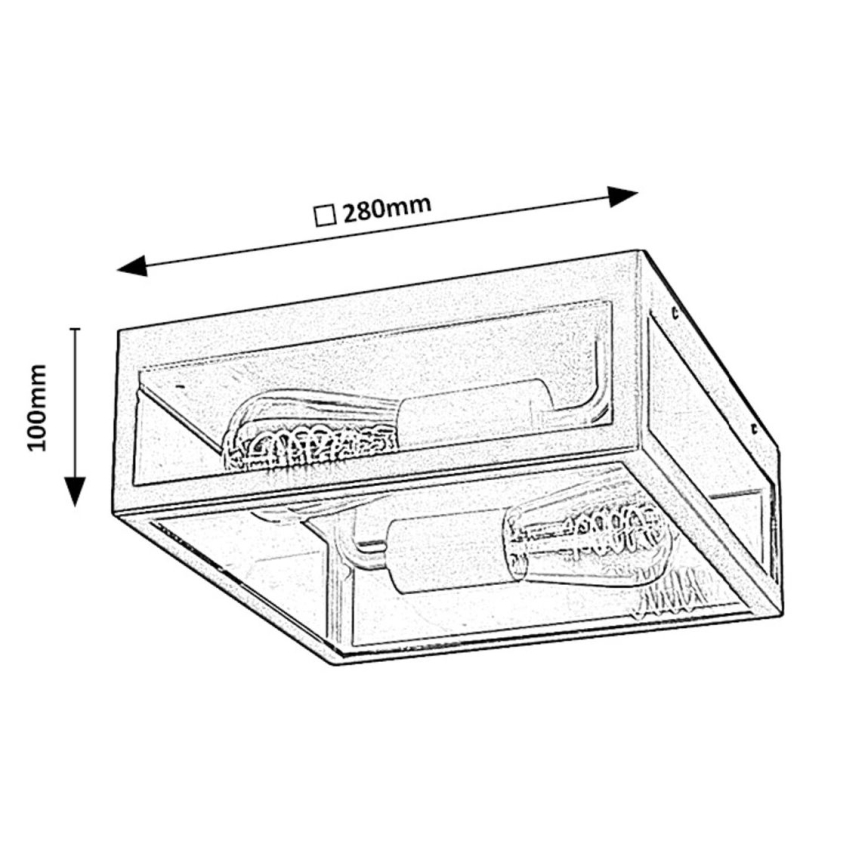 Rabalux - Zunanja stropna svetilka 2xE27/60W/230V IP23