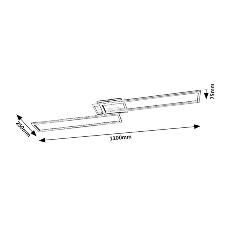 Rabalux - LED Zatemnitvena stropna svetilka LED/40W/230V 2700-6500K Wi-Fi Tuya mat krom + Daljinski upravljalnik