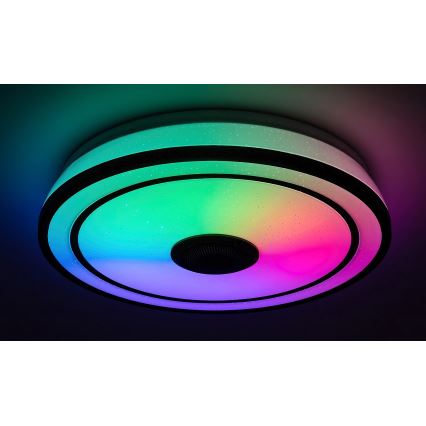 Rabalux - LED RGB zatemnljivo stropno svetilo z zvočnikom LED/24W/230V 3000-6500K + z daljinskim upravljalnikom, premer 39,5 cm