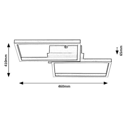 Rabalux - LED RGBW Zatemnitvena stropna svetilka LED/40W/230V 2700-6500K + Daljinski upravljalnik