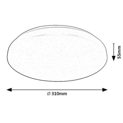 Rabalux - LED RGB Zatemnitvena stropna svetilka LED/24W/230V Wi-Fi Tuya 3000-6500K 31 cm