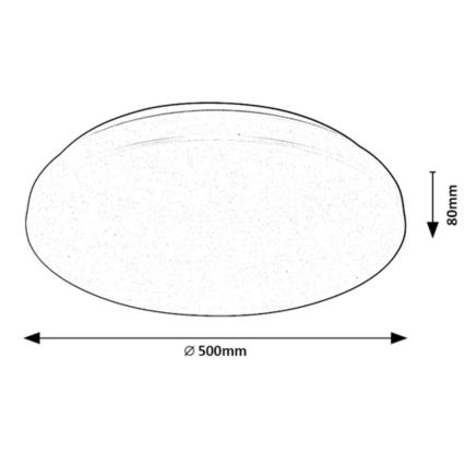 Rabalux - LED RGB Zatemnitvena stropna svetilka LED/48W/230V Wi-Fi Tuya 3000-6500K 50 cm