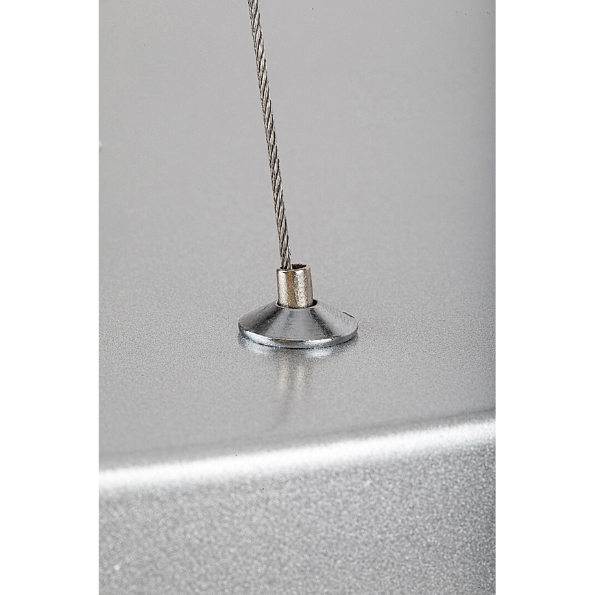 Rabalux - LED Zatemnitveni lestenec na vrvici LED/60W/230V srebrn 3000-6000K + Daljinski upravljalnik