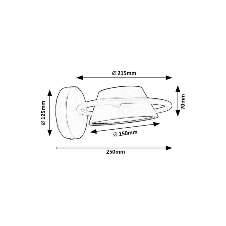 Rabalux - LED Stenska svetilka LED/6W/230V 3000K črna