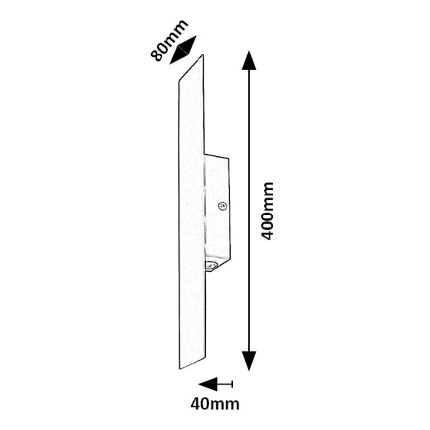 Rabalux - LED Stenska svetilka LED/6W/230V 3000K črna