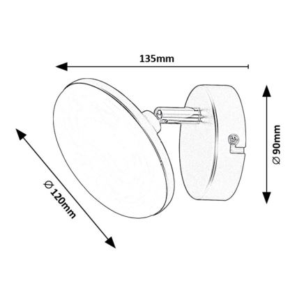 Rabalux - LED Stenska svetilka LED/4W/230V 3000K črna